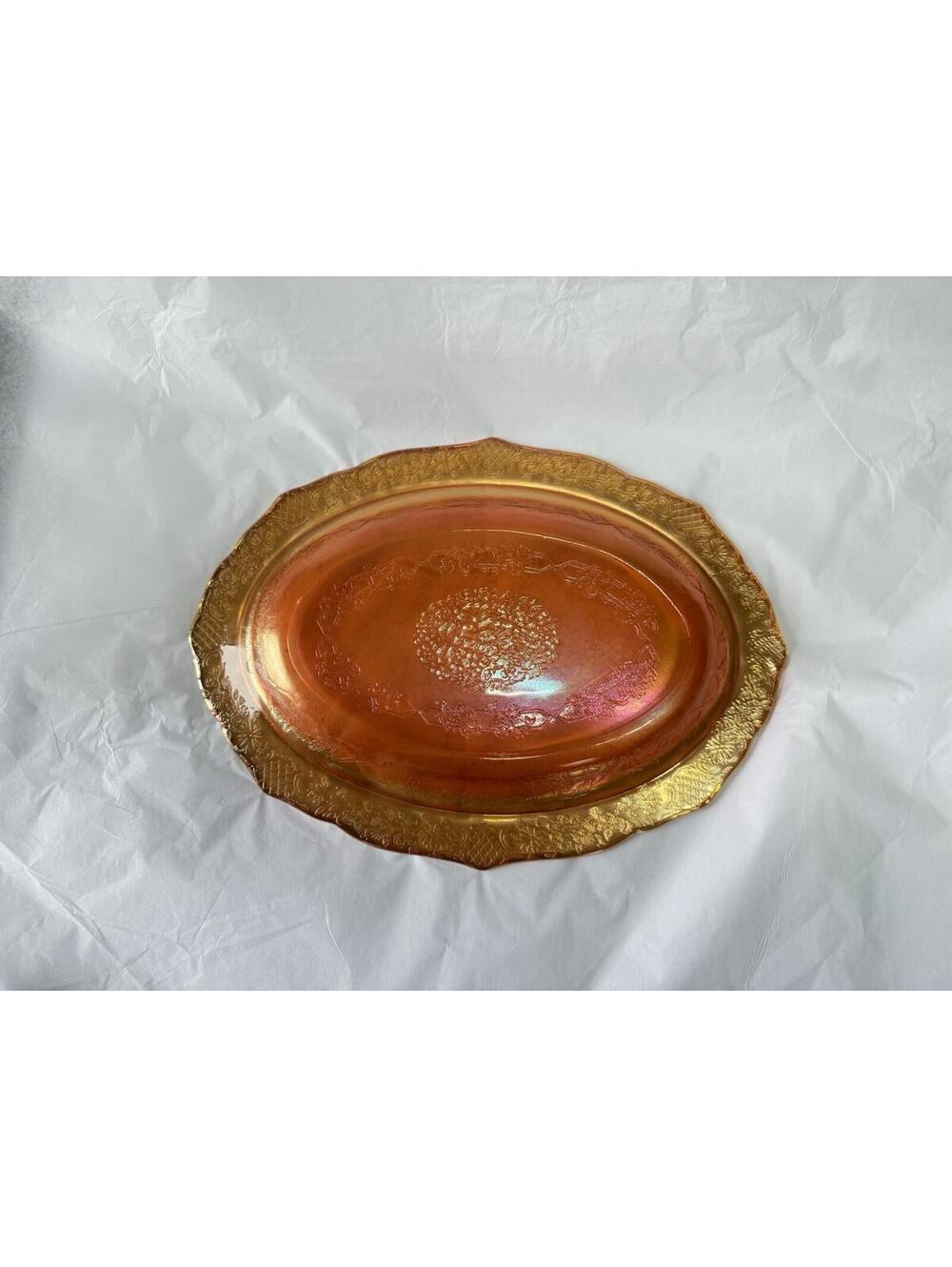 Vintage Marigold Carnival Glass Berry Bowl Iridescent 6 Inch